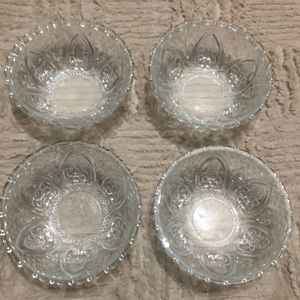 Gardenia 4 piece crystal bowl set, New in box